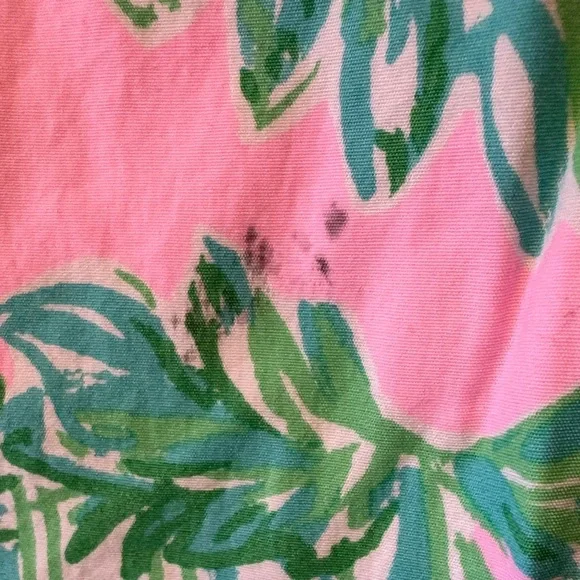 Lilly Pulitzer Pink and Green Leaf Print Dress - Picture 2 of 2